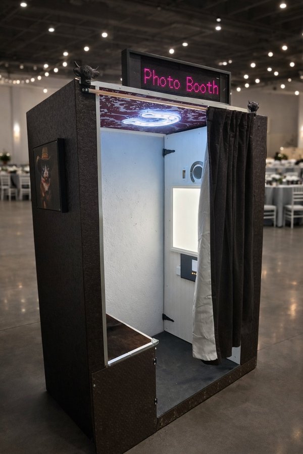 Country booth at wedding